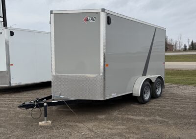 2025 AERO 7X12 ENCLOSED CARGO TRAILER 3500LB AXLES V-NOSE SIDE DOOR REAR RAMP DOOR 79.5" INTERIOR HEIGHT