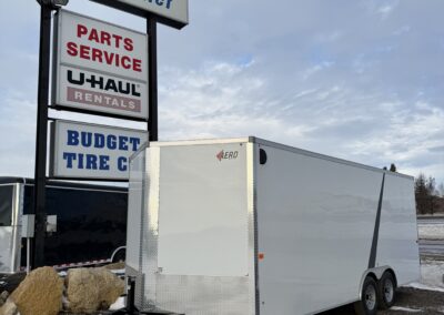 2025 AERO 8.5X20 ENCLOSED CARGO TRAILER 5200LB AXLES V-NOSE SIDE DOOR REAR RAMP DOOR HIDDEN DOVE TAIL 85" INTERIOR HEIGHT