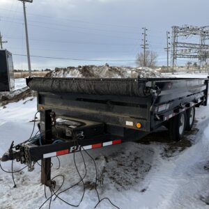 2016 PJ DUMP 8 X 14 7000LB AXLES FOLD DOWN SIDES ELECTRIC OVER HYDRAULIC DUMP SAFETIED NEW TIRES