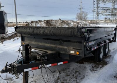 2016 PJ DUMP 8 X 14 7000LB AXLES FOLD DOWN SIDES ELECTRIC OVER HYDRAULIC DUMP SAFETIED NEW TIRES