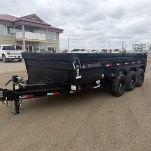 2026 Iron Bull DTB16 83" X 16' 3 Way Spreader Gate  Scissor Hoist  Primed & Powered Coated  3 x 7000 Axles 