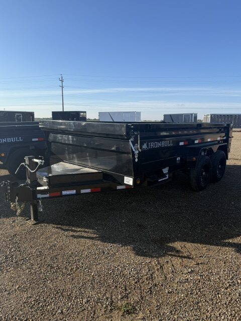 2027 Iron Bull DCB 83" x 14' 6" tube scissor lift slide in ramps tarp 3-way spreader gate